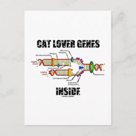 Kat Lover Genes Inside (DNA-replicatie) Briefkaart