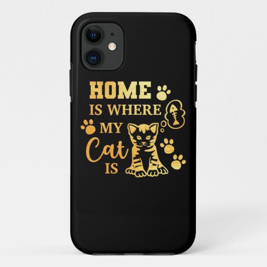 Kat Lover Home is waar mijn kat is Case-Mate iPhone Case (Achterkant)