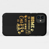 Kat Lover Home is waar mijn kat is Case-Mate iPhone Case (Achterkant (horizontaal))