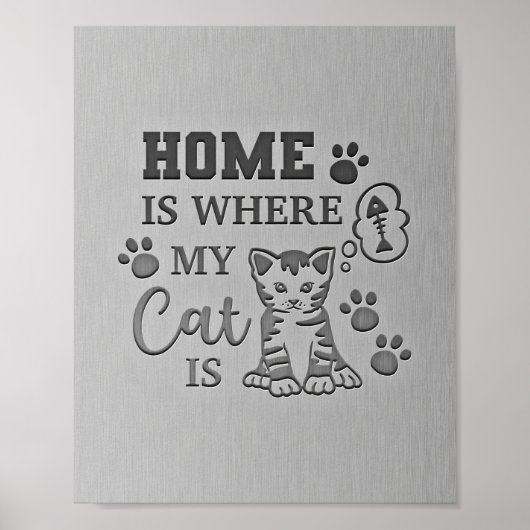 Kat Lover Home is waar mijn kat Poster (Voorkant)