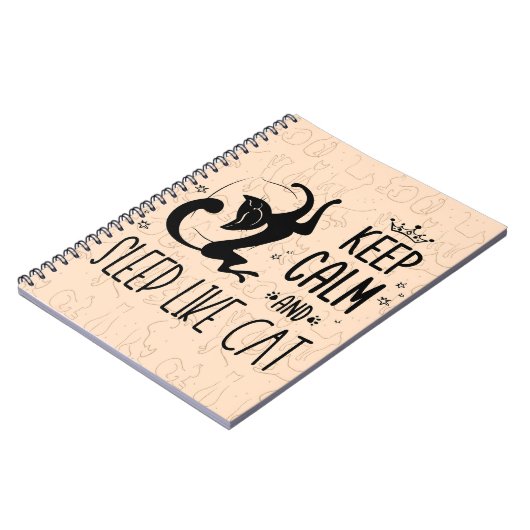 Kat Lover Houd kalm en slaap als een kat Notitieboek (Linkerzijde)