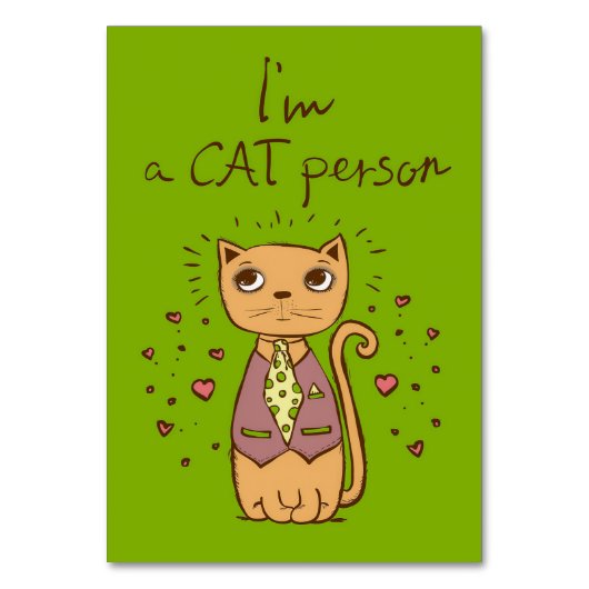 Kat Lover Ik ben een kat persoon Kaart (Voorkant)
