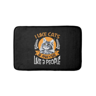 Kat Lover ik hou van katten en 3 mensen Badmat