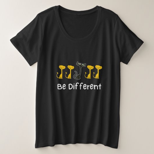 Kat Lover is anders Grote Maat T-shirt (Design voorkant)