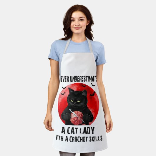 Kat Lover Lady Schort voor liefdevol koken (Gedragen)