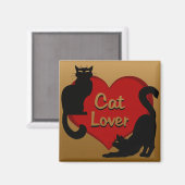 Kat Lover Magnet Kitty Cat Fridge Magnet aanpassen (Voorkant / Achterkant)