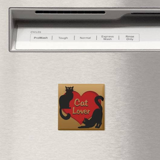 Kat Lover Magnet Kitty Cat Fridge Magnet aanpassen (Insitu (Vaatwasser))