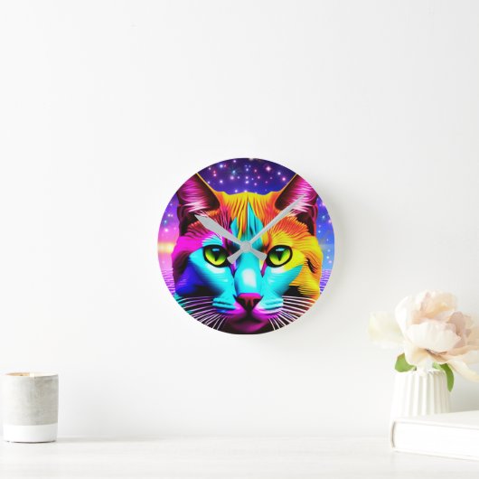 Kat Lover "Neon Galaxy" wandklok (Huis)
