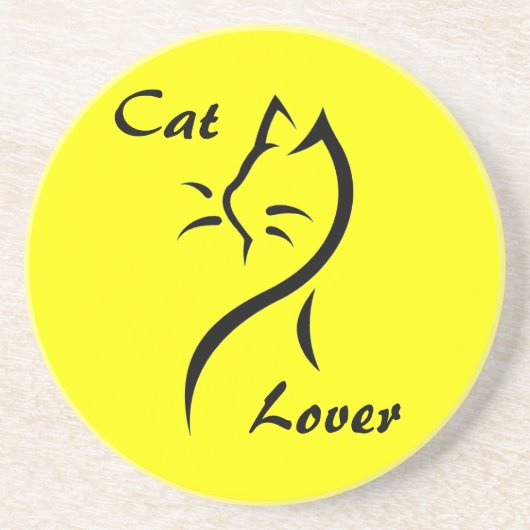 Kat Lover, Onderzetter met gestyliseerde kat-zands (Voorkant)