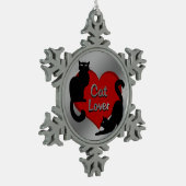 Kat Lover Ornament Aangepaste kat kerstdecoratie (Links)