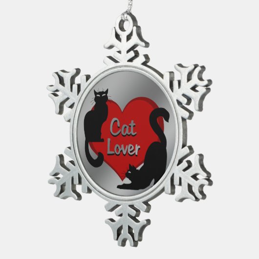 Kat Lover Ornament Aangepaste kat kerstdecoratie (Rechts)