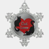 Kat Lover Ornament Aangepaste kat kerstdecoratie (Voorkant)