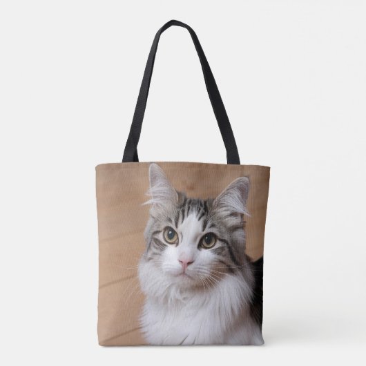 Kat Lover Persoonlijke foto Tote Bag (Achterkant)