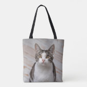 Kat Lover Persoonlijke foto Tote Bag (Achterkant)