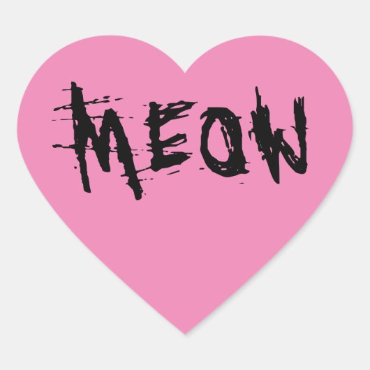Kat Lover, PINK MEOW stickers (Voorkant)