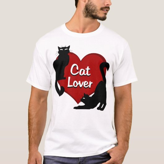 Kat Lover T-shirt Kat Lover Shirten Plus Grootte S (Voorkant)