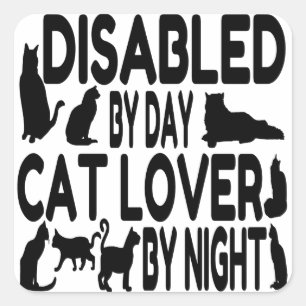 Kat Lover uitgeschakeld Vierkante Sticker
