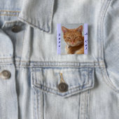 Kat Lover_ Vierkante Button 5,1 Cm (In situ)