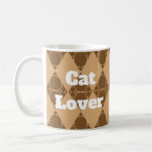 Kat Lover Wildcat Pattern Geometric Diamond Koffiemok (Links)