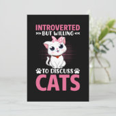 Kat Lover Willing om katten te bespreken Kaart (Staand voorkant)