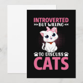Kat Lover Willing om katten te bespreken Kaart (Voorkant / Achterkant)