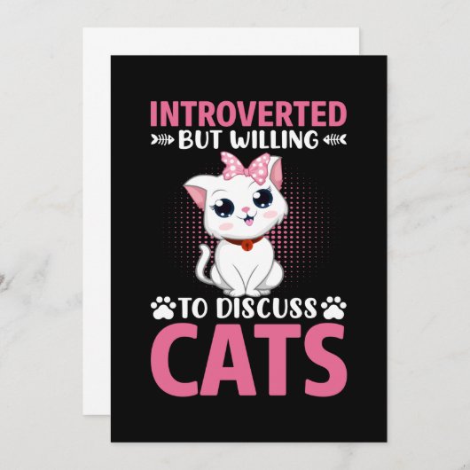 Kat Lover Willing om katten te bespreken Kaart (Voorkant / Achterkant)