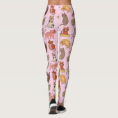 Kat Lovers. Afspeelbare katten op roze Leggings (Achterkant)
