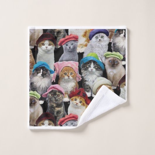 Kat Lovers Bathroom Towel Set Bad Handdoek (Wasdoekje)