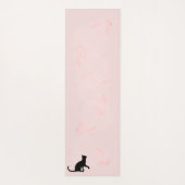 Kat Lovers Black Cats Diamonds Roze was Yogamat (Achterkant)