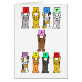 Kat Lover's Blank Note Kaart (Voorkant)