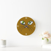 Kat Lovers Cat Face Clock Ronde Klok (Huis)