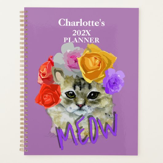 Kat Lovers Cute Meow Personated Planner (Voorkant)