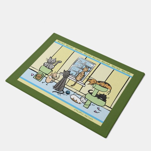 Kat Lover's deurmat (Schuin)