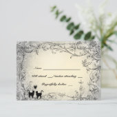 Kat Lovers  Grijs en Goud RSVP (Staand voorkant)