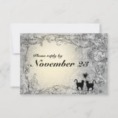 Kat Lovers  Grijs en Goud RSVP (Achterkant)