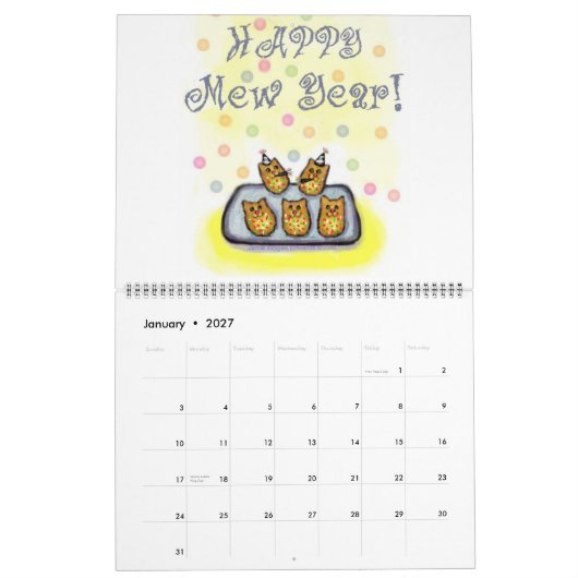 Kat Lover's kalender voor 2011 (Jan 2027)