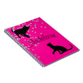 Kat Lovers Moderne Roze Spots Persoonlijk Notitieboek (Rechterzijde)