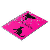 Kat Lovers Moderne Roze Spots Persoonlijk Notitieboek (Linkerzijde)
