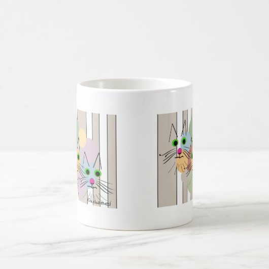 Kat Lovers "Three Amigos" Kat Art Koffiemok (Center)