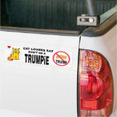 Kat Lovers zeggen: wees geen TRUMPiE Bumpersticker (Op Truck)