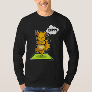 Kat Luiaard Yoga Houdingen Sport Gymnastiek Ohm Ha T-shirt
