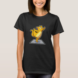 Kat Luiaard Yoga Houdingen Sport Turnen Ohm Hartsl T-shirt