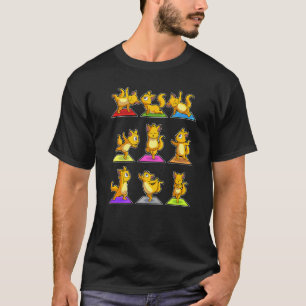 Kat Luiaard Yoga Houdingen Sport Turnen Ohm Hartsl T-shirt