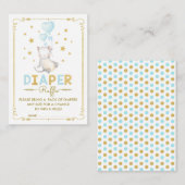 Kat Luier Tombola Jongste Kitten Blauwe Gouden Bab Informatiekaartje (Voorkant / Achterkant)