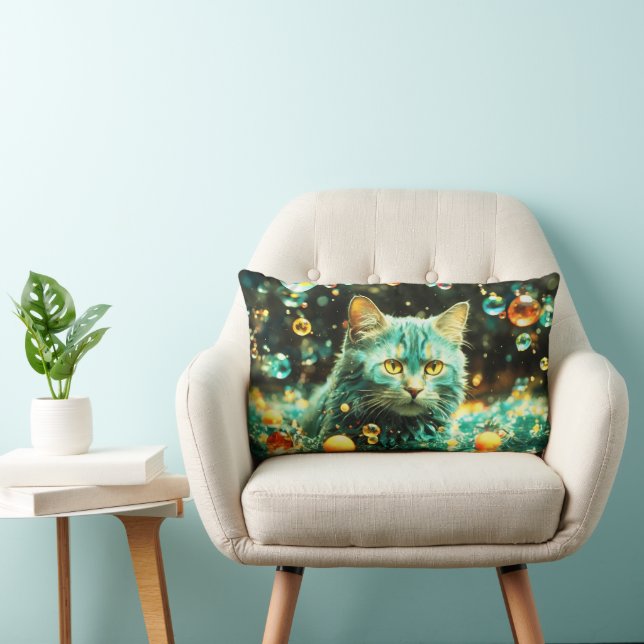 Kat Lumbar Kussen voor Kattenliefhebbers (Stoel)