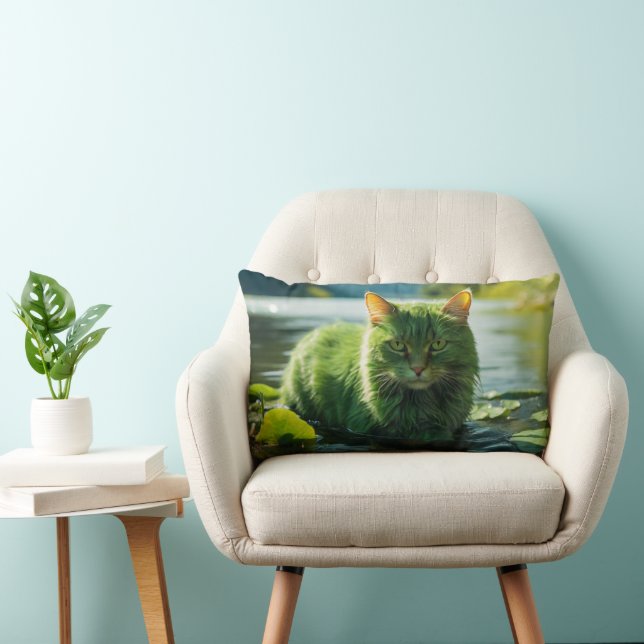 Kat Lumbar Kussen voor Kattenliefhebbers (Stoel)