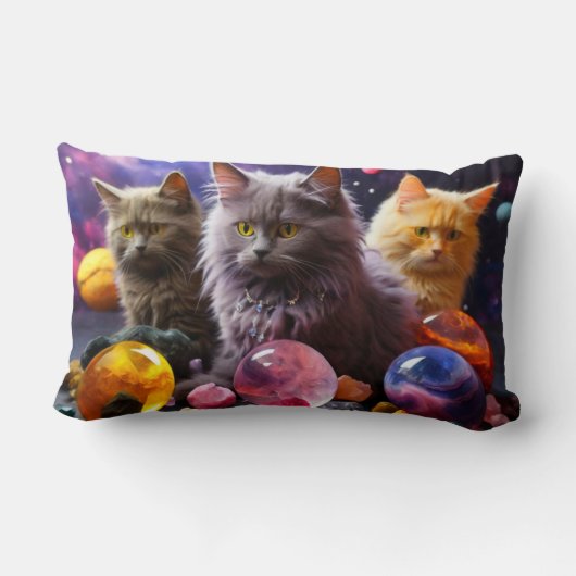 Kat Lumbar Kussen voor Kattenliefhebbers (Achterkant)