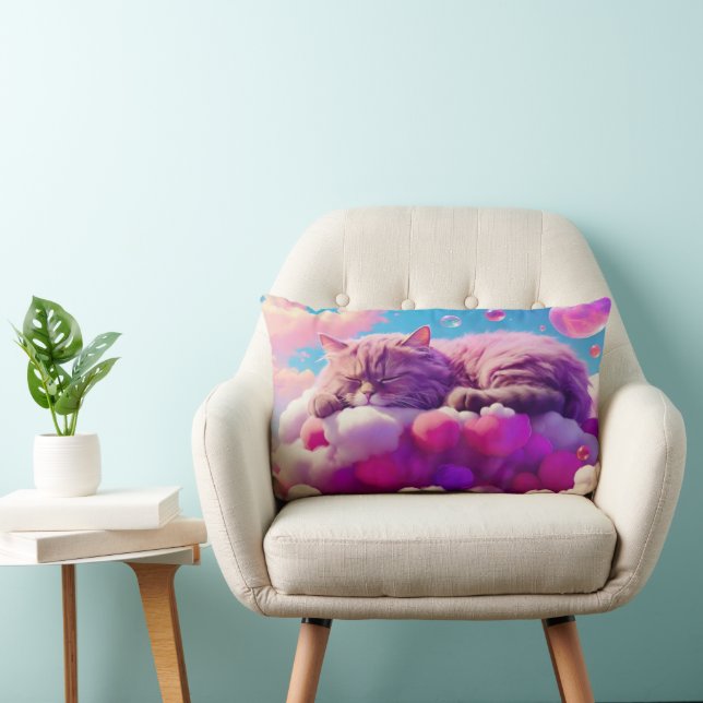 Kat Lumbar Kussen voor Kattenliefhebbers (Stoel)