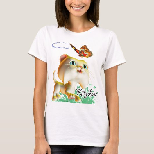 Kat Luv en Butterfly - T-Shirt (Voorkant)