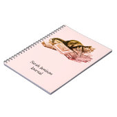 Kat Lying On Books Journal Notitieboek (Linkerzijde)